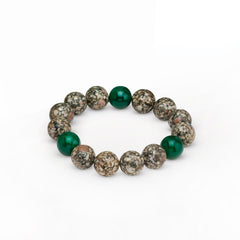 Maifan Stone Green Agate Bracelet|麥飯石綠瑪瑙手錬