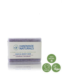 Handmade Naturals - Handmade Virgin Shea Butter HAIR & BODY SOAP BAR with Lavender & Rosemary 100g | Handmade Naturals初榨乳木果油 – 頭髮和身體手工香皂 (含薰衣草和迷迭香) 100g
