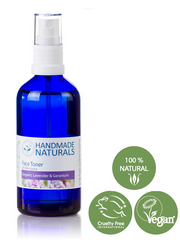 Handmade Naturals - Organic LAVENDER & GERANIUM FACE TONER, 100 ml| Handmade Naturals 薰衣草天竺葵平衡露水, 100ml