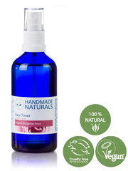 Handmade Naturals - Organic BULGARIAN ROSE OTTO FACE TONER 100ml (Paraben & Alcohol Free) | Handmade Naturals 有機保加利亞玫瑰保濕露水100ml